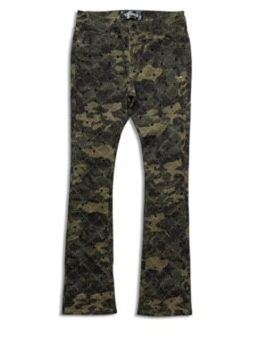VICIOUS DENIM EMBELLISHED STACK JEANS – PREMIUM CAMO
