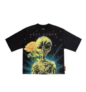 POST HUMAN SOFT TOUCH WASHED CROPPED TEE