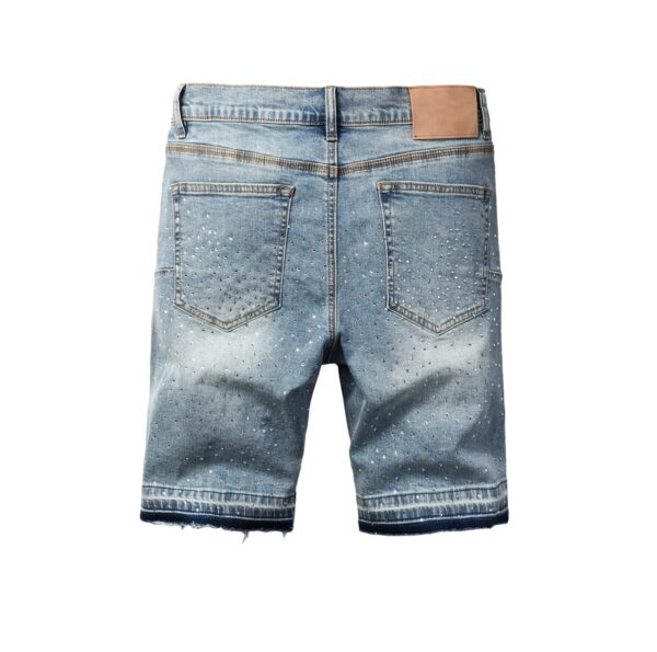 Purple shorts, with diamond and cross, Full Diamond
