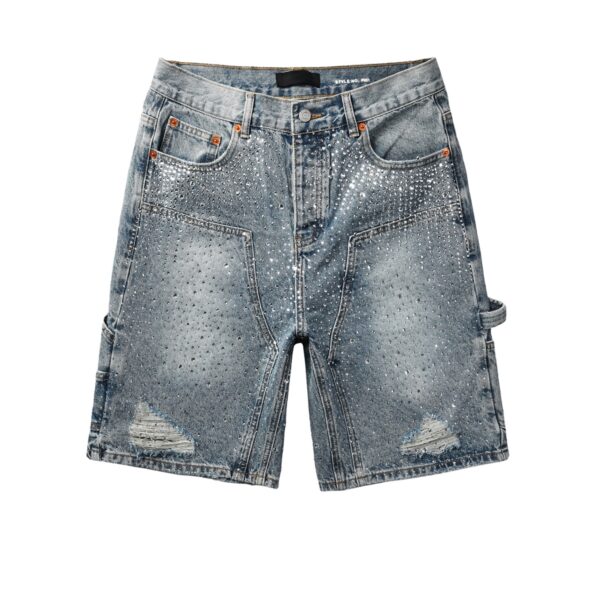 Purple shorts, with diamond