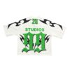 Cream and green sports jersey