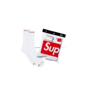 Supreme x Hanes Crew Socks (4 Pack) 'White'