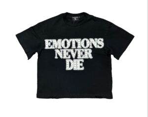 Black ‘End’ Rhinestone Tee Mixed Emotion