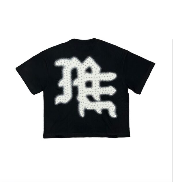 Black ‘End’ Rhinestone Tee Mixed Emotion