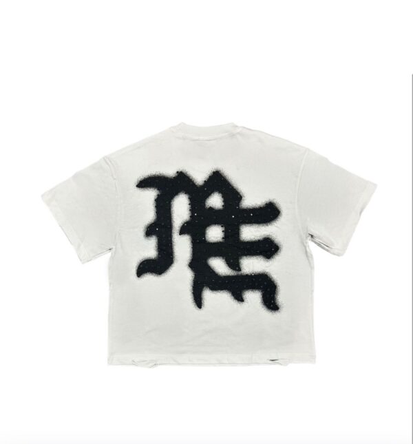 White ‘End’ Rhinestone Tee Mix Emotiom