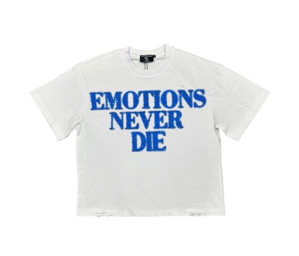 Blue ‘End’ Rhinestone Tee Mix Emotiom